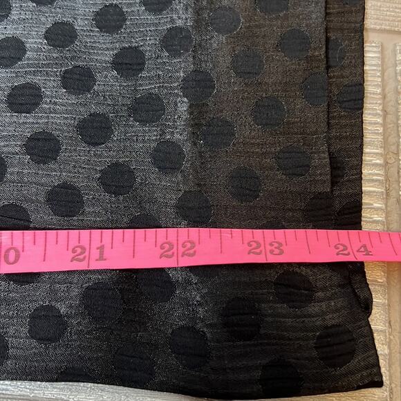 Madewell Drapey Jacquard polka dot Huston Pull-On Crop Pants sz M black - Picture 3 of 5